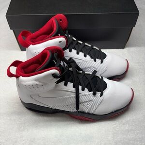 Jordan White and Red Sneakers